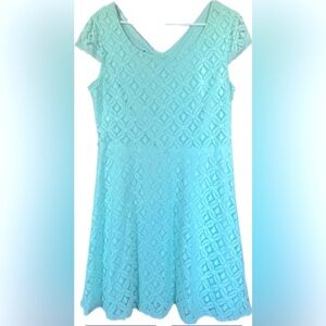 AB Studio Teal Embellished Dress-Cap sleeves. Women’s size 12.